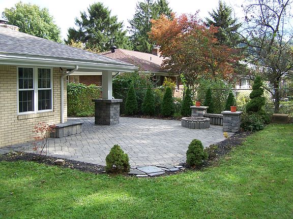 Patio with firepit