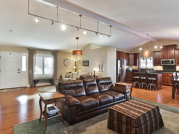 Huge great room that opens to the kitchen and dining room for wonderful family living and entertaining