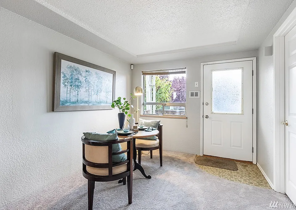 A look back at the entry and front door.