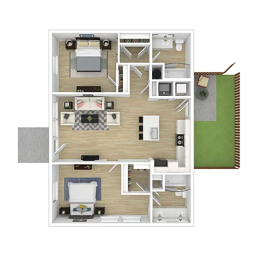 Floor plan 2br Duplex