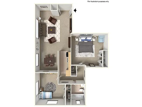 Floor plan 2x1B