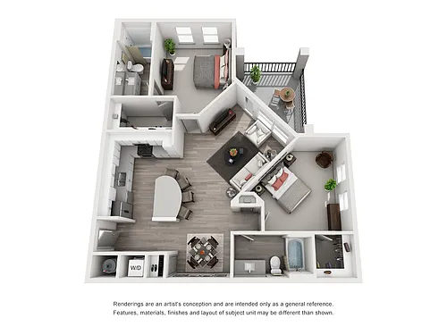 Floor plan B2 1153 sf 2/2