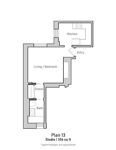 Floor plan Studio D - Plan 13