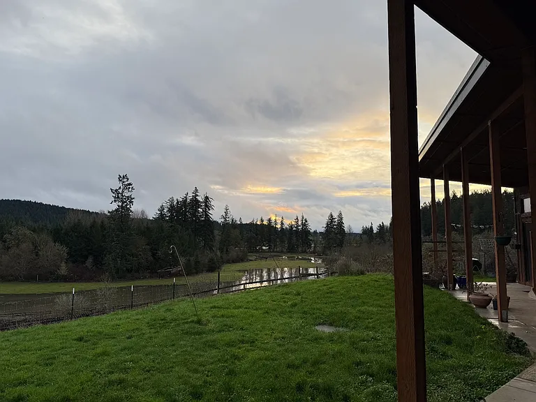 View with winter flooding below
