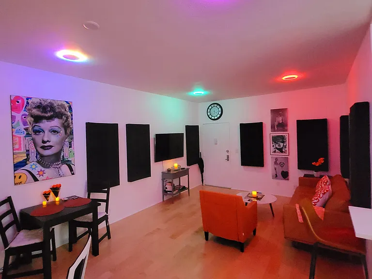 Color voice/app control ceiling lights through out.