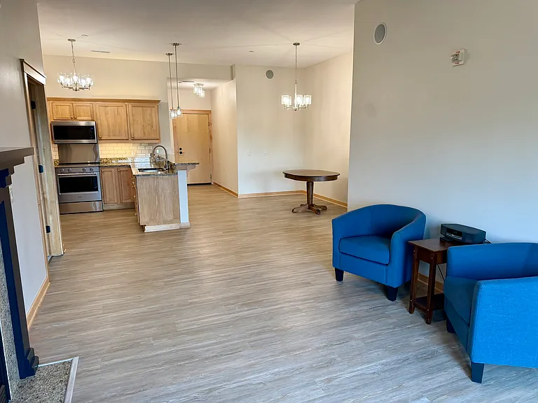 Spacious living with all new luxury vinyl plank flooring