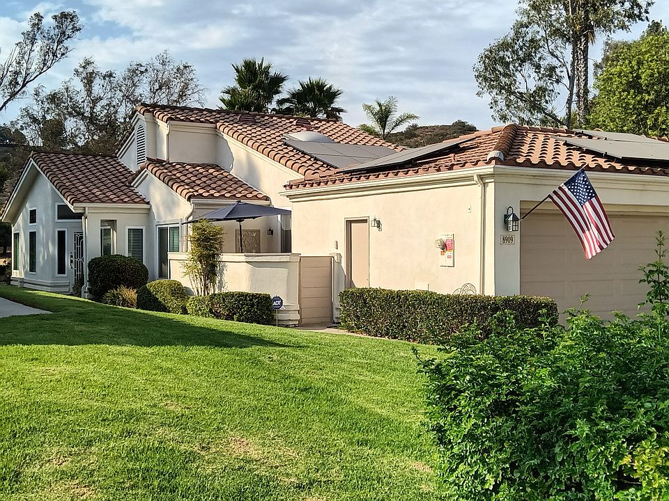 Home with two car garage and full solar.