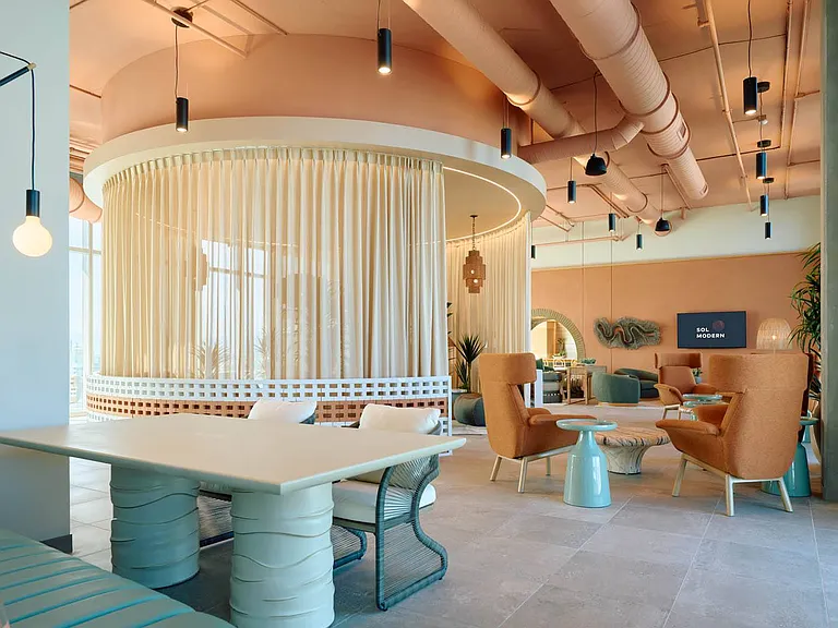 Sol Modern Phoenix Apartments Community Gathering Space