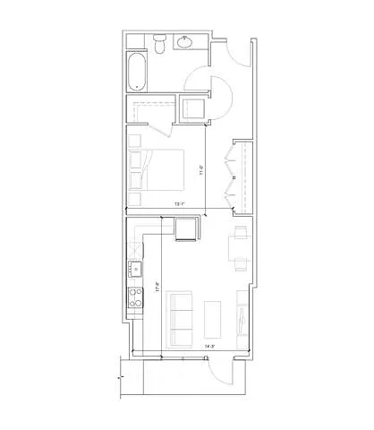 Floor plan Studio 1