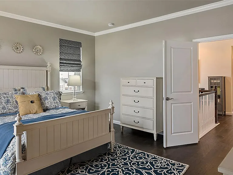 Primary bedroom with natural light