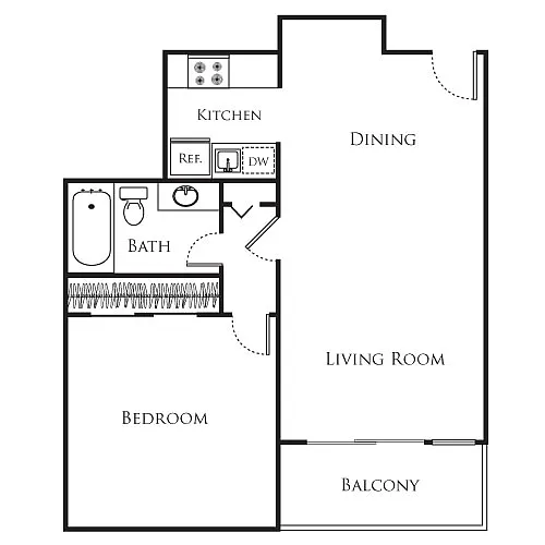 Floor plan 1 Bedroom