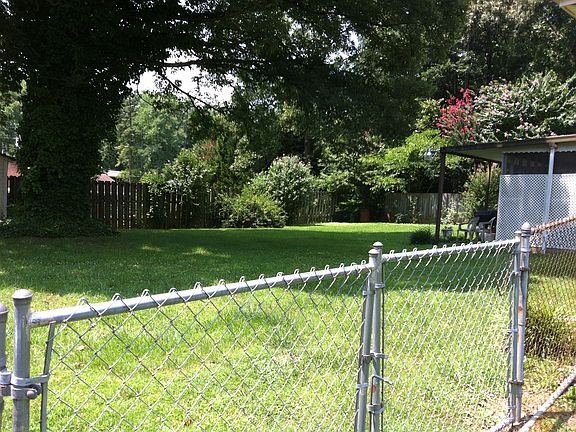back yard fenced in