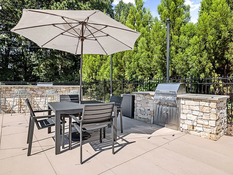 Outdoor Grilling Area with Recreation Lawn
