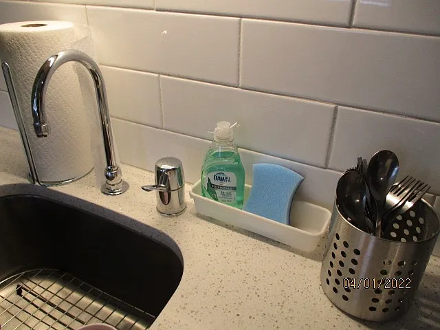 We get you started with dishsoap and paper towels