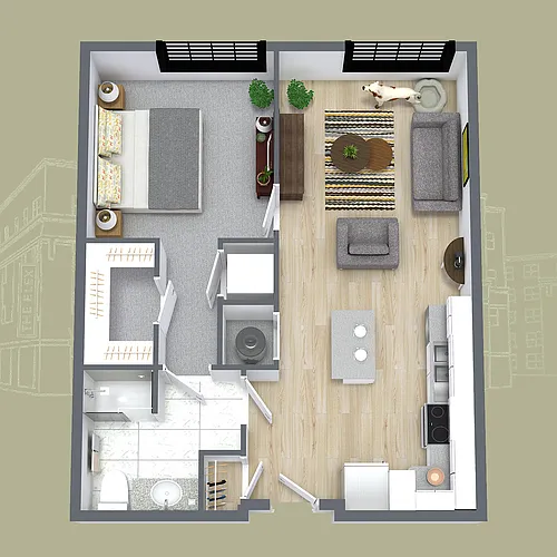 Floor plan B01-A1/1: The Partizan