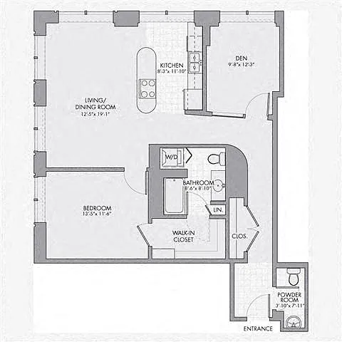 Floor plan 1N Den