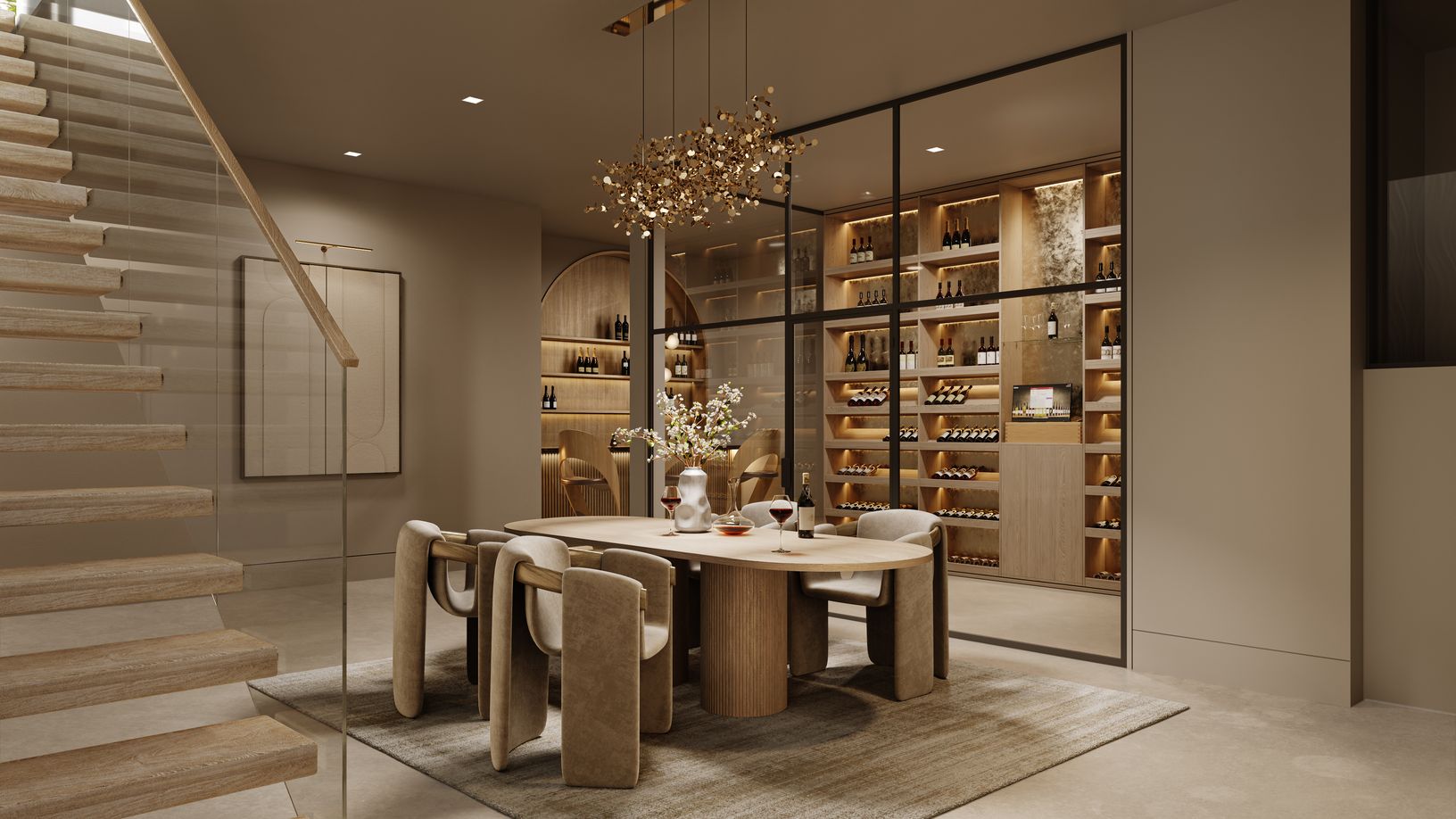  A statement wine lounge.