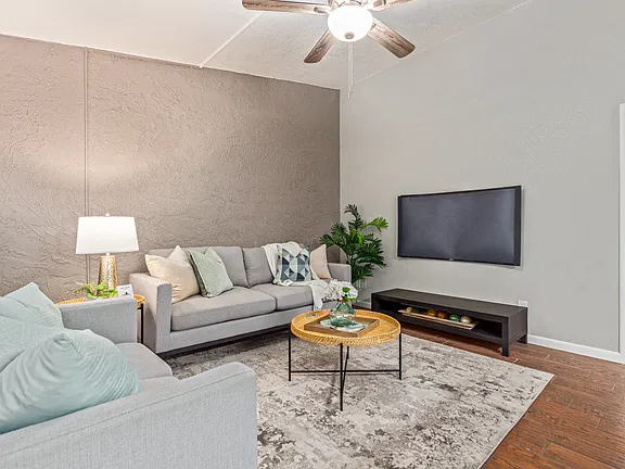 Furnished example: living area at Madison on 16th.