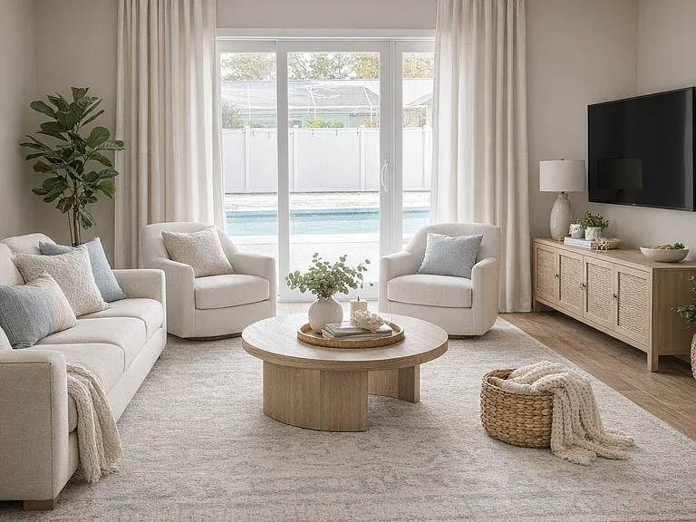 digital mock of the family room