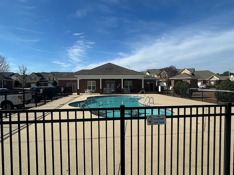 Enclosed private pool for residents