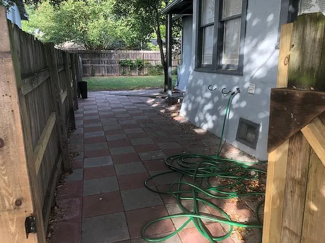 Tailed patio in the back yard