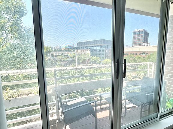 Balcony with view of Cambridgeside Galleria Park
