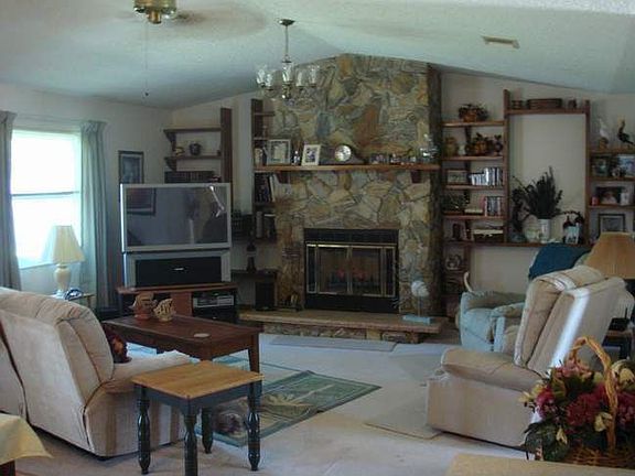 Inviting Stone Fireplace LR