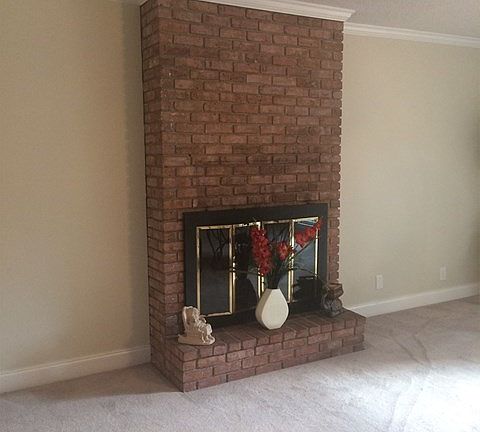 Fireplace in Den
