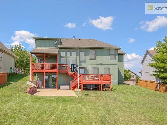 Rear View with 2 decks and large patio