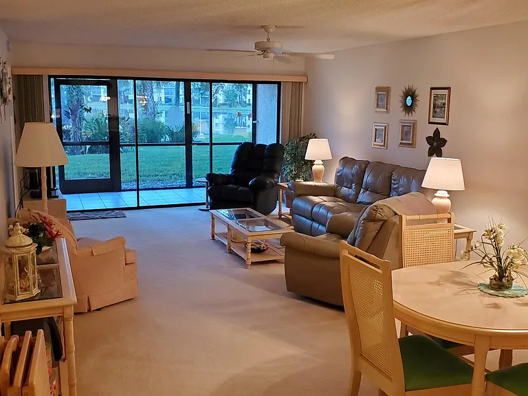 Living room and dining room