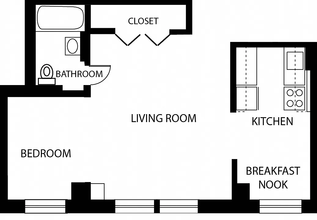 Floor plan Small One Bedroom