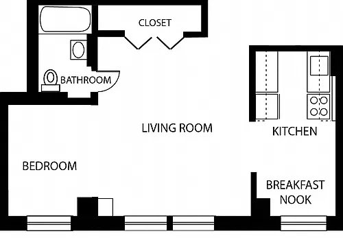 Floor plan Small One Bedroom