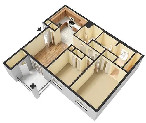Floor plan 2 Bedroom