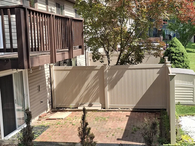 Large patio off of finished basement.