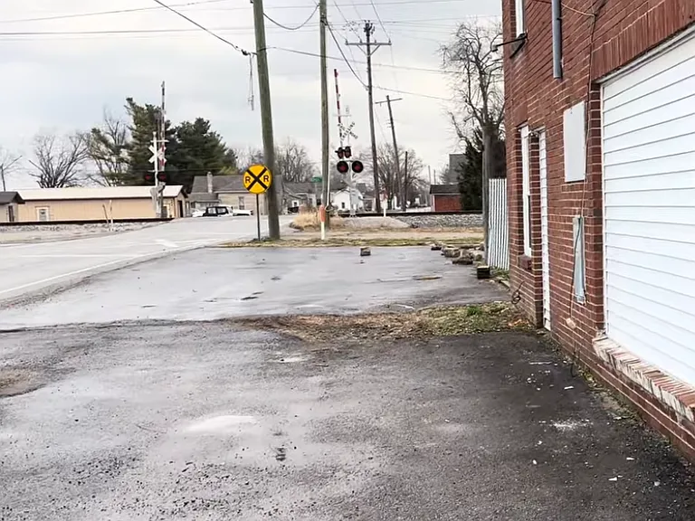 Street view - looking east toward the RR tracks