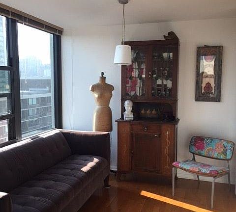 Dining area used as a den