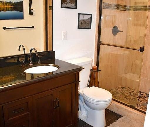 Basement bath w/ double sink