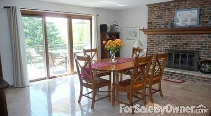 Family dining with heated marble floor