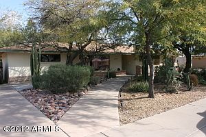 Desert landscaping in front