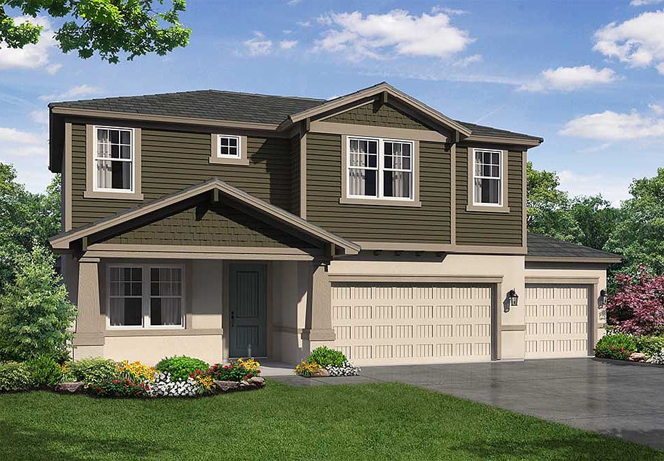Sandalwood 3-Car Garage - Craftsman Elevation