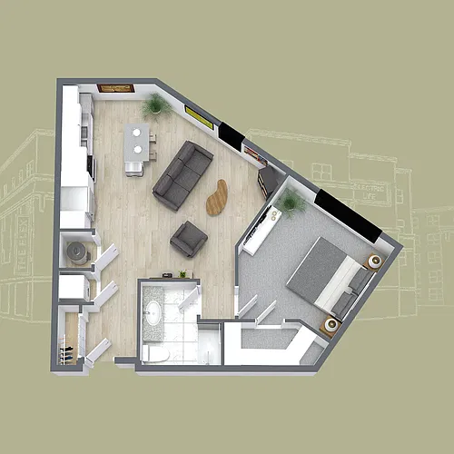 Floor plan B03-A1/1: The Honor-Ette