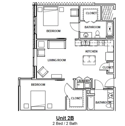 Floor plan 2B-M