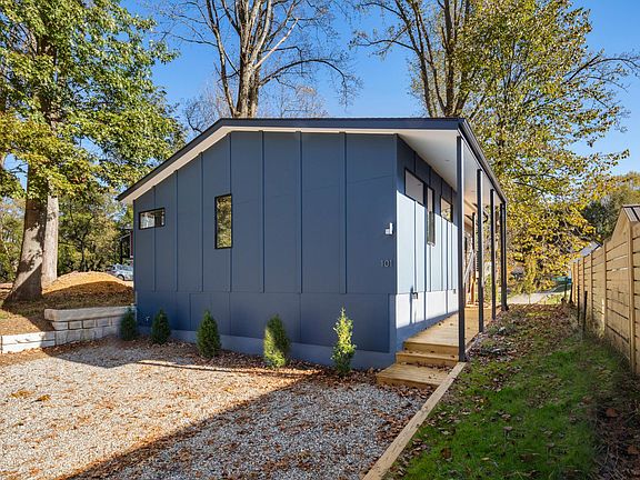 Front exterior and parking area