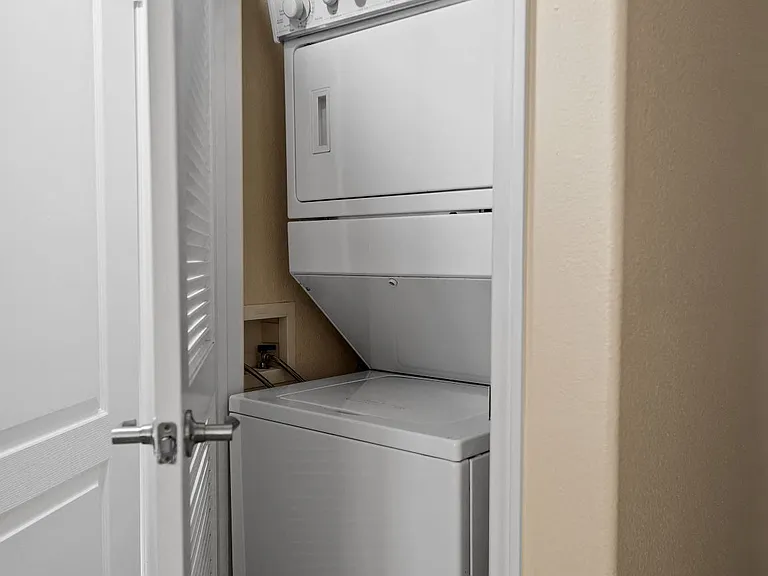In-unit washer/dryer* at the Villagio Apartment in Northridge, CA. *In Select units only