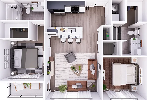 Spacious 2-Bedroom ADA with 935 Square feet featuring upgraded finishes throughout! Spacious 2-Bedroom ADA with 935 Square feet featuring upgraded finishes throughout!
