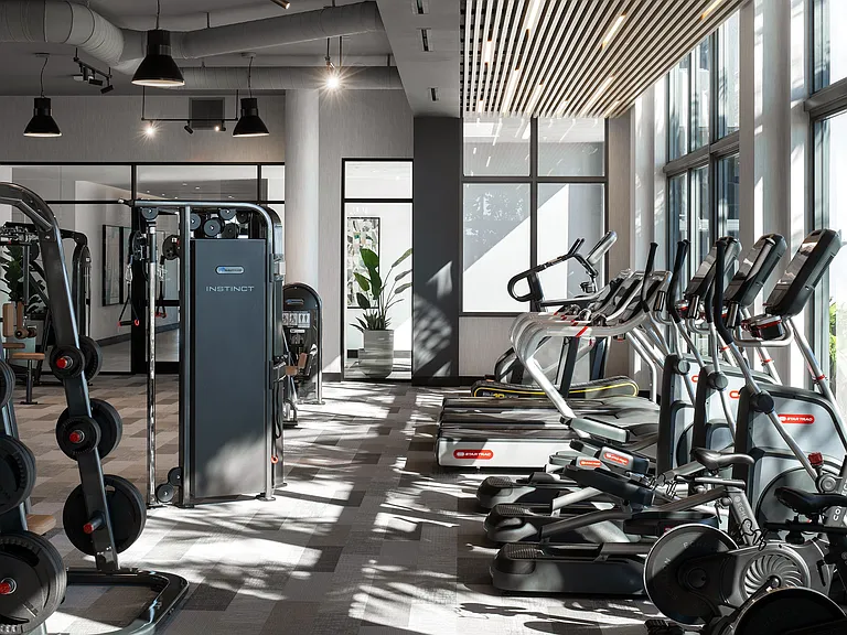 Spacious fitness center
