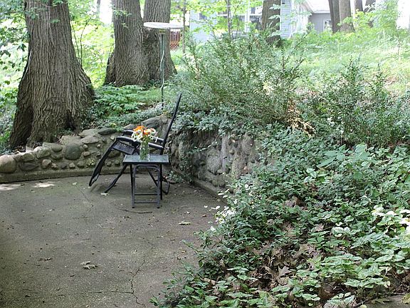Patio in back of house