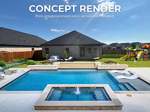 CONCEPT RENDER - Pool, playground and patio set not included
