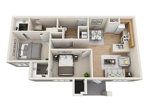 Floor plan Two Bedroom