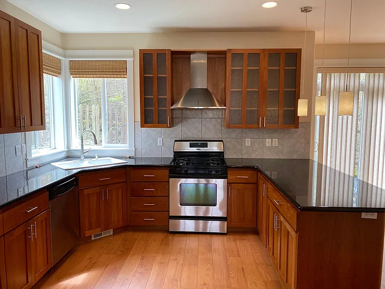 Upgraded hood/vent, gas stove